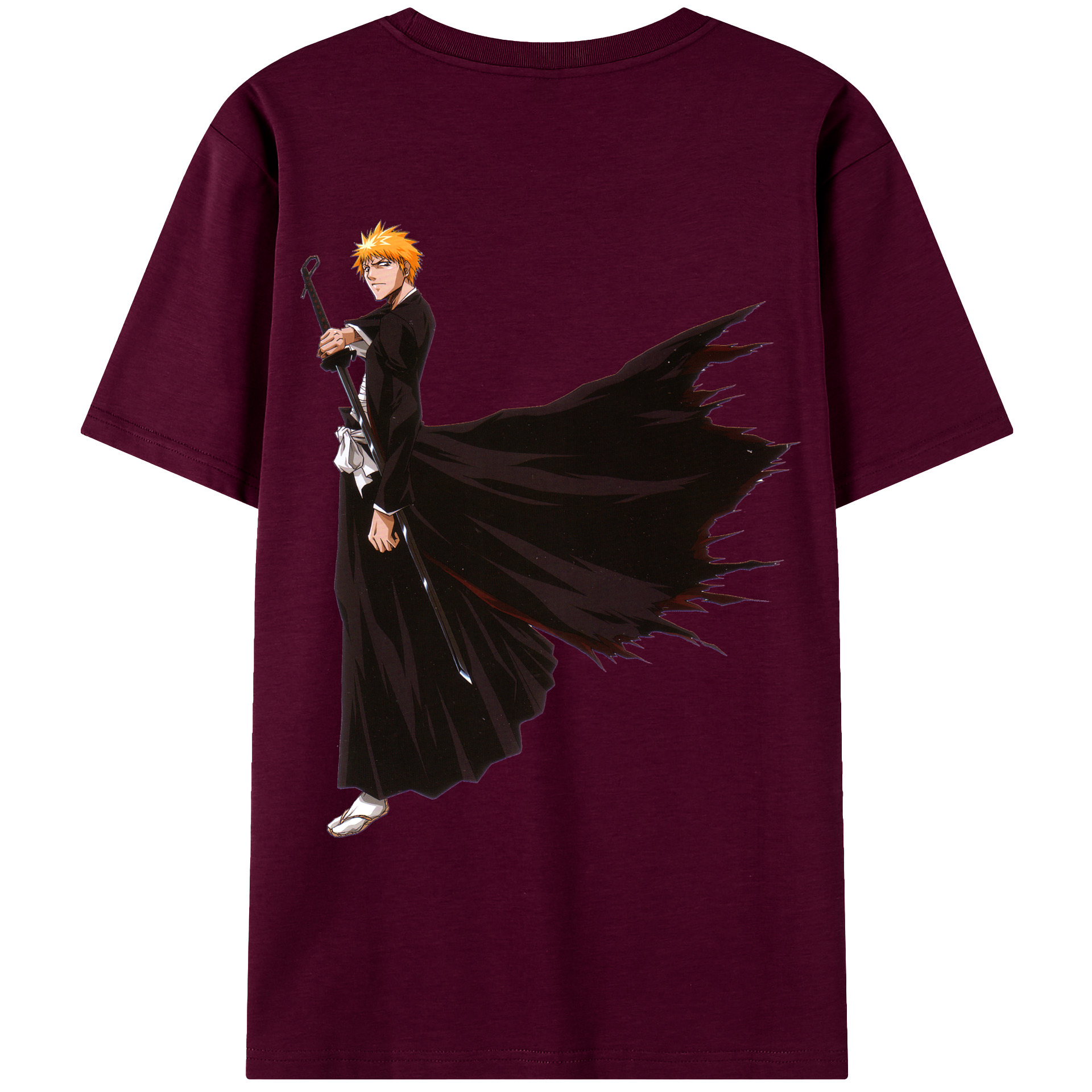 （画像用） ブリーチ 黒崎一護（くろさき いちご）BLEACH Kurosaki Ichigo レディース半袖Tシャツ(バックプリント)